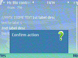 Example confirmation query note